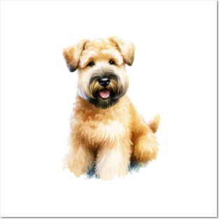 Watercolor Soft Coated Wheaten Terrier - Beautiful Dog Posters and Art